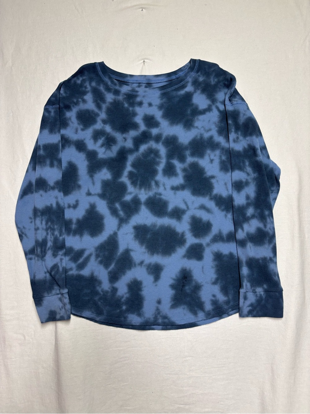 Women's Blue Tie-Dye Long Sleeve Tee